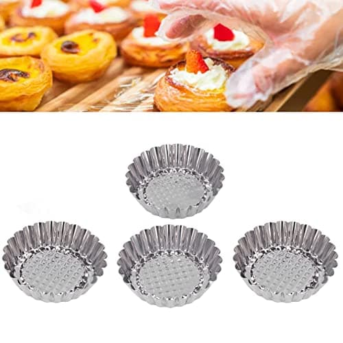 Zerodis 12pcs Non-Stick Mini Tart Pans for Pies Quiche Cheese Cakes