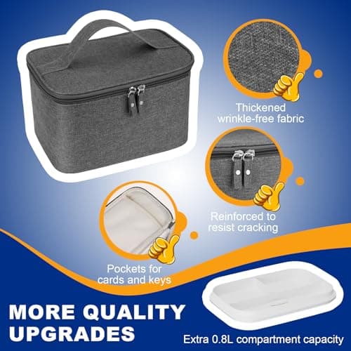 Portable Electric Lunch Box with Temperature Control for Adults