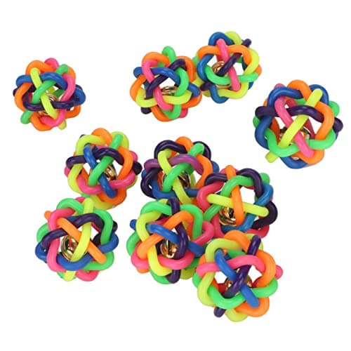 Zerodis Pet Wobbly Colorful Rubber Ball with Bell