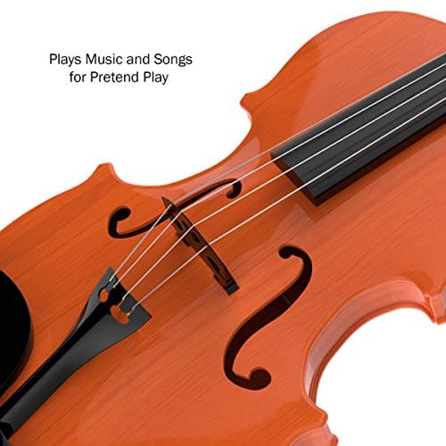 Kid's Realistic Violin with 4 Adjustable Strings and Bow - Play and Learn Classical Music