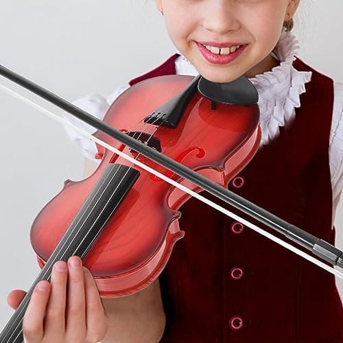 Vaguelly 1 Set Kids Violin Toy with Bow, 4 Strings Educational Musical Toy