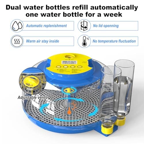 18-Egg Chicken, Quail, Duck, and Parrot Incubator with Automatic Turning and Humidity Control