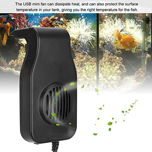 Zerodis Mini Aquarium Cooling Fan - Ultra Quiet Temperature Reducer for US Plug (100-240V)
