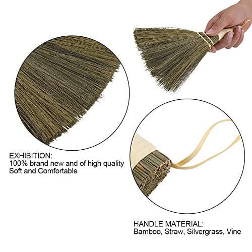 Small Handheld Straw Broom for Dust Cleaning