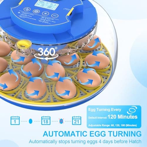 18 Egg Incubators with Automatic Turning & Temperature Control