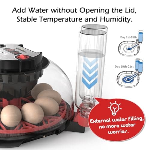Smart Automatic Turner Incubator for Hatching 12 Eggs (M12 Pro)