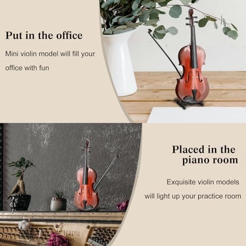 Miniature Violin Model for Home Office Decor