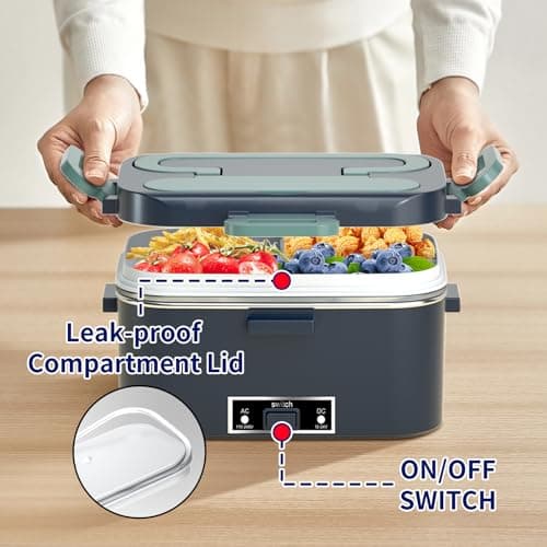 100W Fast Heating 1.8L Lunch Box for Adults Blue