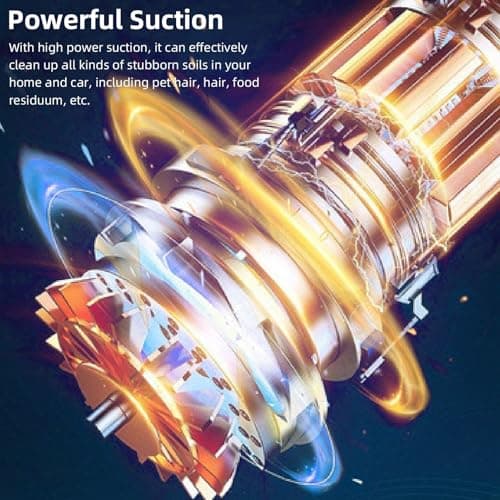 Zerodis High-Powered Cordless Car Vacuum, Quiet Suction for Pet Hair and Food Residuum