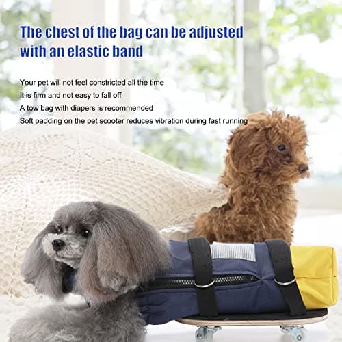 Zerodis Dog Drag Bag: Oxford Cloth Wheelchair for Small Dogs and Cats (2-3.5kg/4.4-7.7lb)