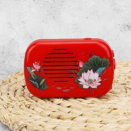 Zerodis Vintage Shortwave Radio, Mini Music Player with 22 Songs (Date Red)
