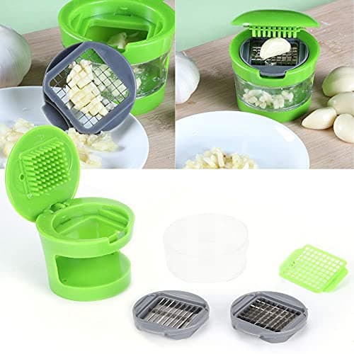 Mini Manual Garlic Chopper Press, Multi-Function Vegetable & Fruit Ginger Chopper for Kitchen Cutting