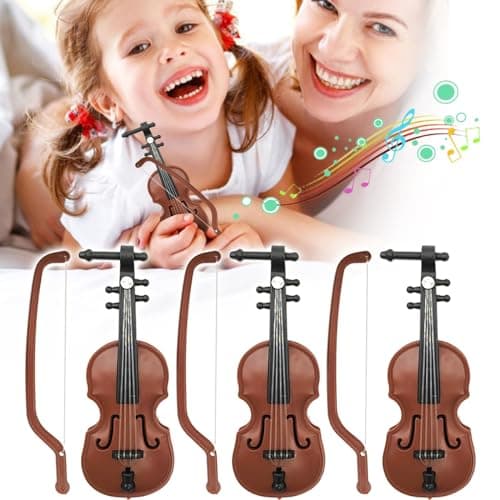 Miniature Violin Toys for Dollhouse and Scenes(3PCS)