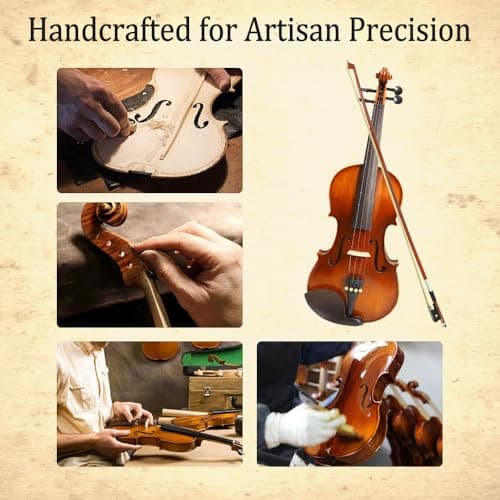 Ebony-fitted maple spruce violins for 3-5 year olds