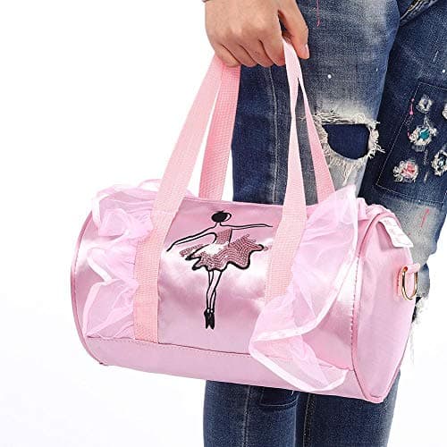 Ballet Princess Dance Bag for Girls with Lace - Crossbody Handbag