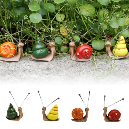 Zerodis Mini Colorful Snail Statue for Garden Landscape Yard Decor
