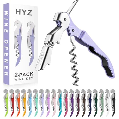 HYZ 2-Pack Pink Wine Opener with Foil Cutter — Lavender