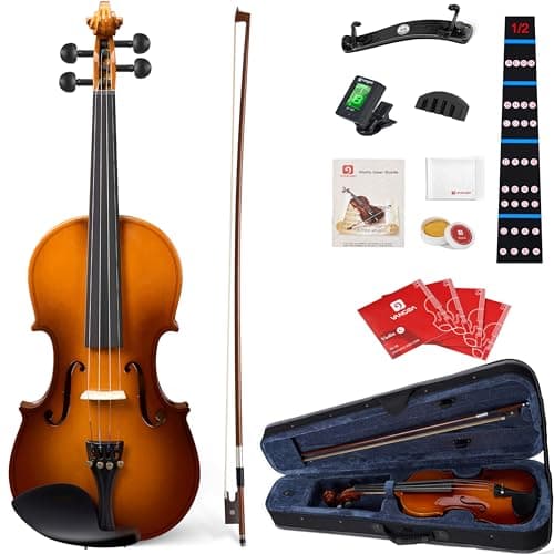 Vangoa 1/2 Size Acoustic Violin Kit for Beginners