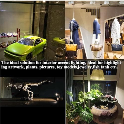 Zerodis 2 Sets 5V 1W USB Eye Caring Round LED Spot Lights White White Light Jewelry Cabinet Display