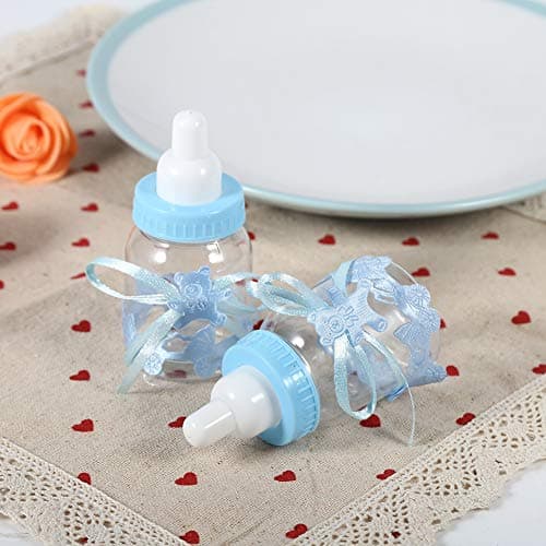 12Pcs Baby Bottle Shower Box Candy Gifts & Decorations — Blue