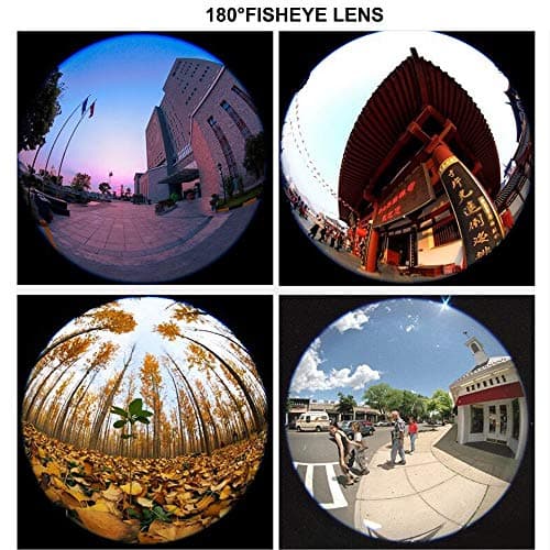 180° Fisheye Lens for iPhone, Samsung, Google Android Smartphones with Clip