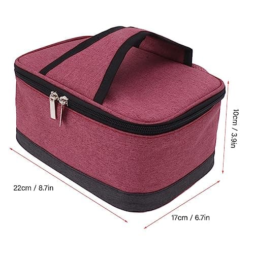 Zerodis Electric Lunch Box Heater - Portable, Multi-Use for Travel, Office & Outdoor Activities (Wine Red)