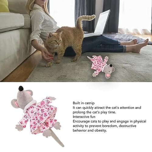 Zerodis Interactive Cat Toy: Catnip-Infused Teeth-Cleaning Bite Toy for Active Play