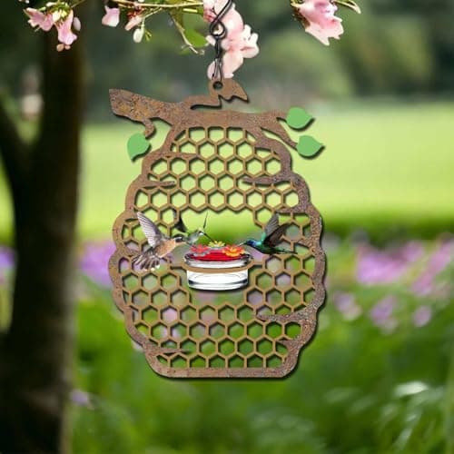 Zerodis Hanging Bird Feeder & Birdbath Bowl, Large Capacity, Unique Design