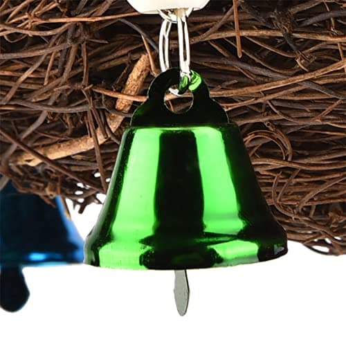 Lovebird Parrot Cage Seagrass Tent Hanging Swing Toy Bird Straw Shelter