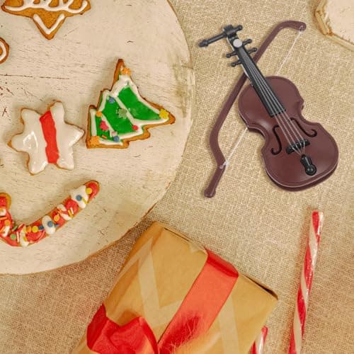 BESPORTBLE 1/12 Scale Mini Violin and Bow Set for Dollhouse Decoration