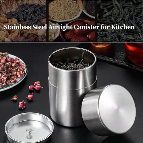 Stainless Steel Tea Canister for Tea, Coffee & Spices