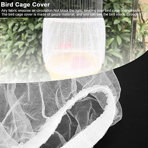 ZeroDis Soft Airy Nylon Mesh Bird Cage Cover Dust Proof Seed Guard
