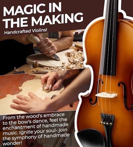 Vangoa 1/2 Size Acoustic Violin Kit for Beginners