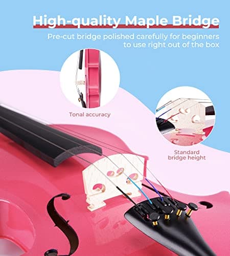 Vangoa 1/2 Size Acoustic Violin for Beginners Kids Ages 6-9