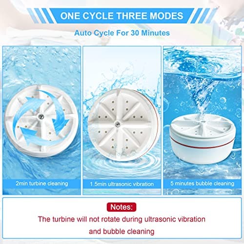 Ultrasonic Mini Portable Washer Disinfects with USB, Suitable for Home, Travel, and More