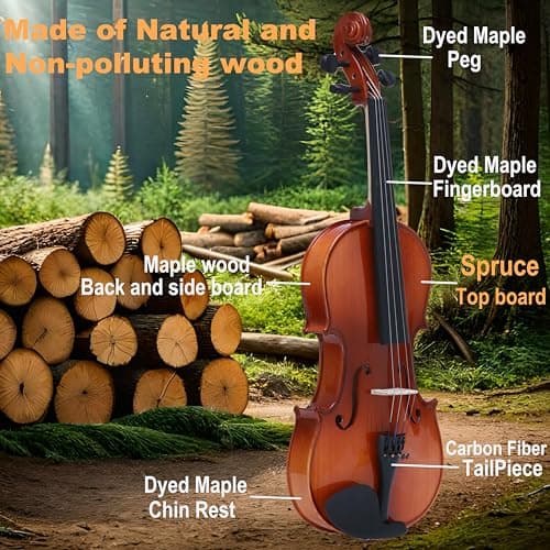 Spruce and Maple Solid Wood Violin Outfit for Beginners - Craft Your Perfect Sound