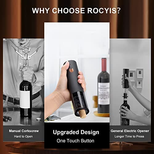Rechargeable Cordless Electric Wine Opener with Aerator & Foil Cutter