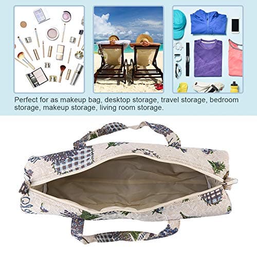 Zerodis Handmade Bag for Knitting Needles, Sewing Supplies and Crafts (Flower)