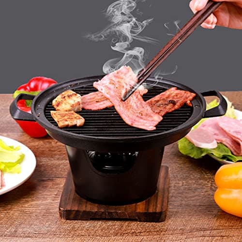 ZeroDis Mini Smokeless Charcoal Grill - Perfect for One Person & Indoor Use