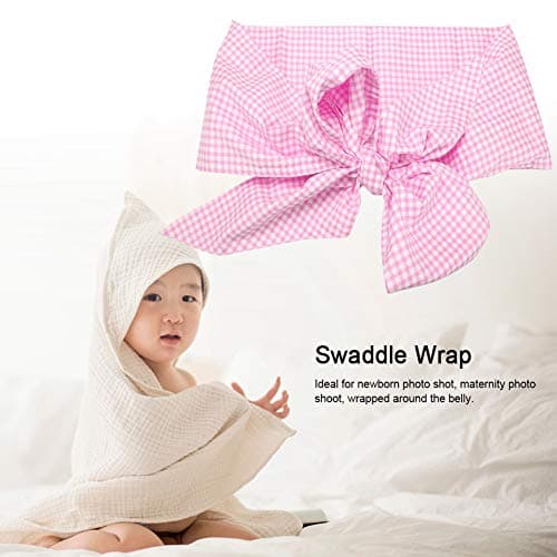 Zerodis Baby Swaddle Wrap, Cotton Newborn Blanket for Photos, Receiving Blanket Gifts (Light Plaid)