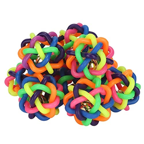 Zerodis Pet Wobbly Colorful Rubber Ball with Bell