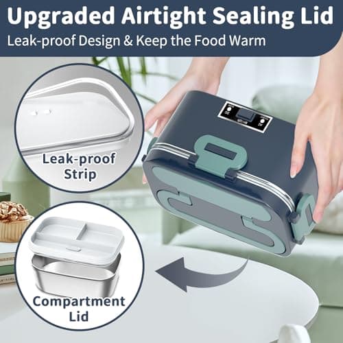 1.8L 100W Fast Self-Heating Lunch Box for Adults Blue