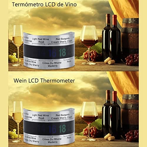 Stainless Steel LCD Digital Thermometer for Wine Beer Homebrewing Champagne Whisky