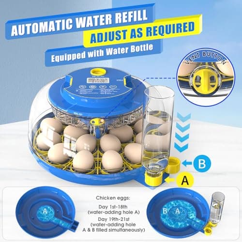 18 Egg Automatic Turning Incubator for Chicken and Quail Eggs