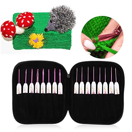 Zerodis Ergonomic Crochet Hooks Kit with Case