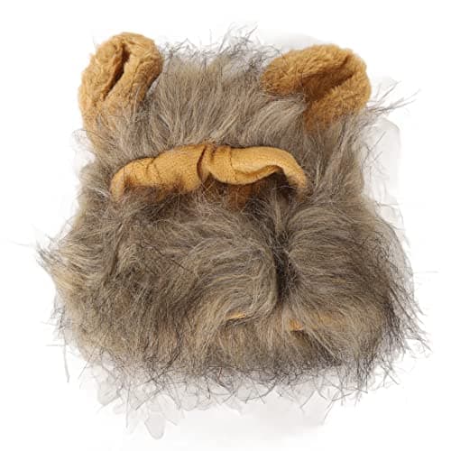 Black Hooded Fluffy Ears Pet Toy for Cosplay Cat Mane Wig — Mixed Colors