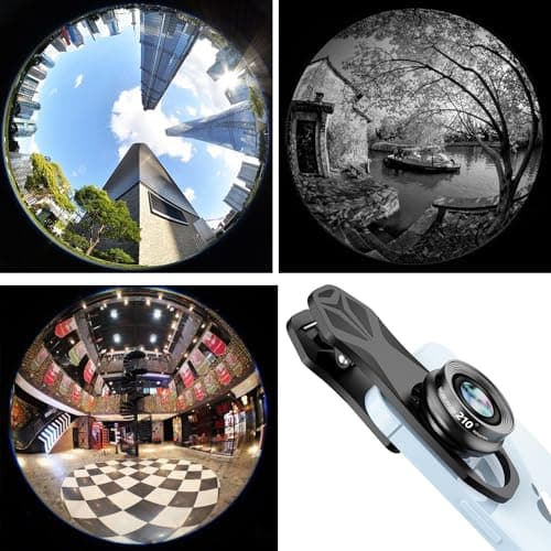 210° Fish Eye Lens for iPhone, Samsung, Pixel, BlackBerry, iPad, Notebook