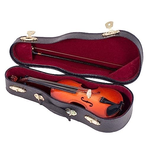 Miniature Violin Gift with Case - Multicolor, 7 in.