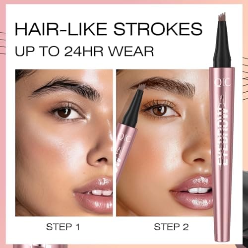 3D Microblading Eyebrow Pencil, 2#Dark Brown, Long-Lasting, Waterproof