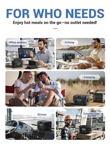 Battery-Powered Heated Lunch Box for Travel and Office Meals